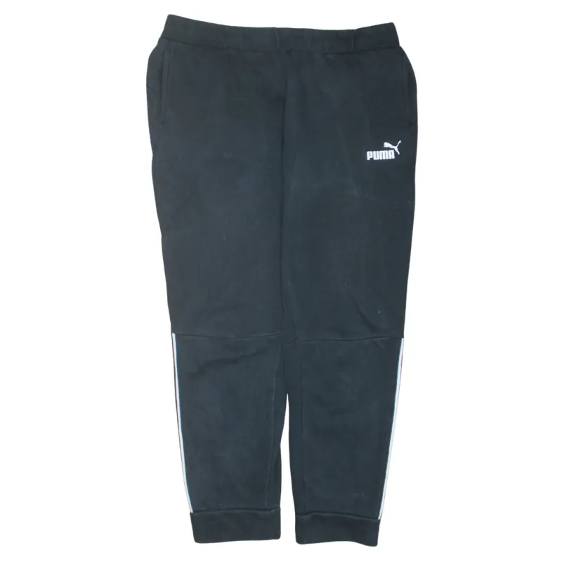 Puma Black Joggers Men’s Large Printed Logo Side Stripe Cuffed Sweatpants Trousers sold by Vintage Club