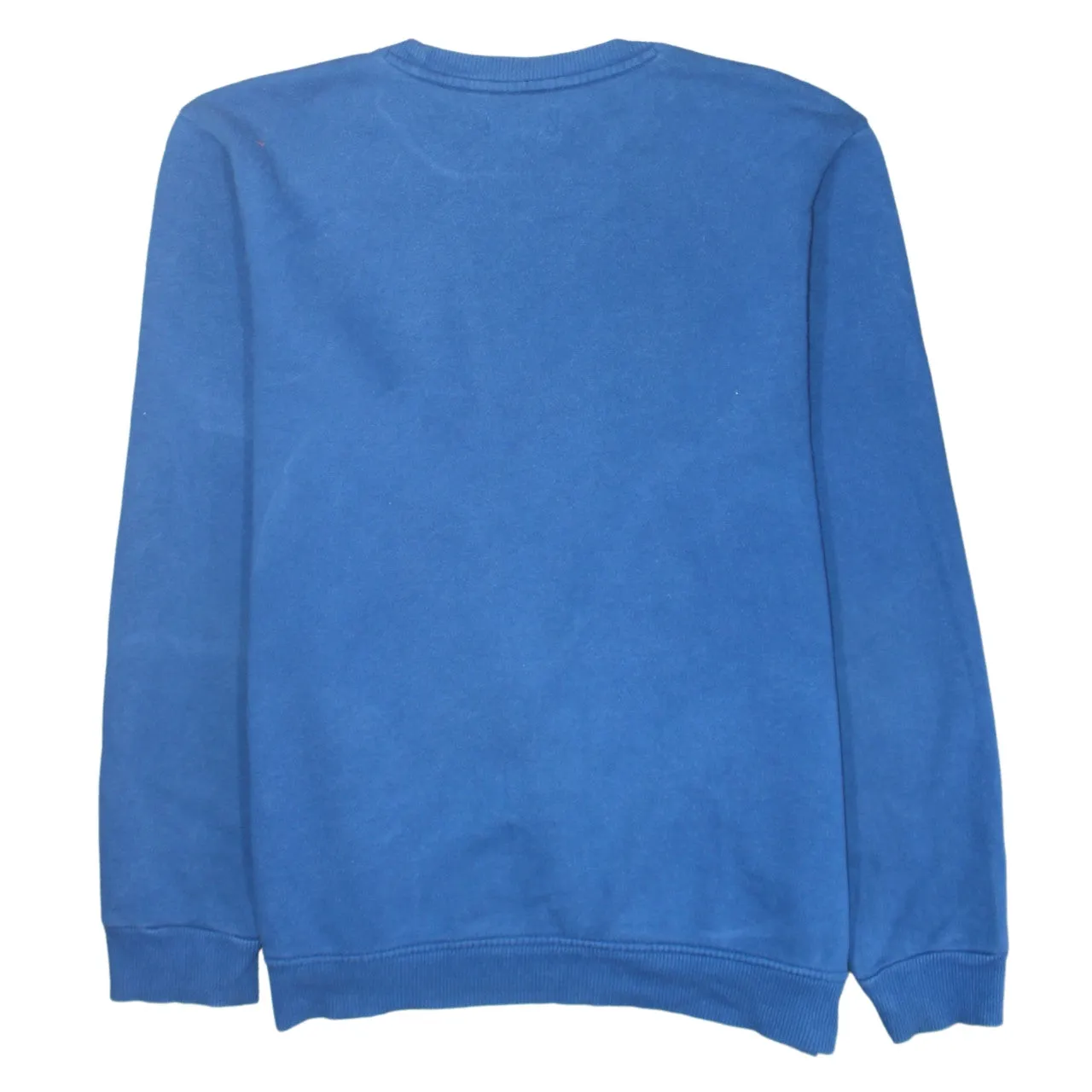 Adidas Blue Sweatshirt Men's Large Printed Trefoil Logo Front Pouch Pullover Top sold by Vintage Club product image thumbnail 2