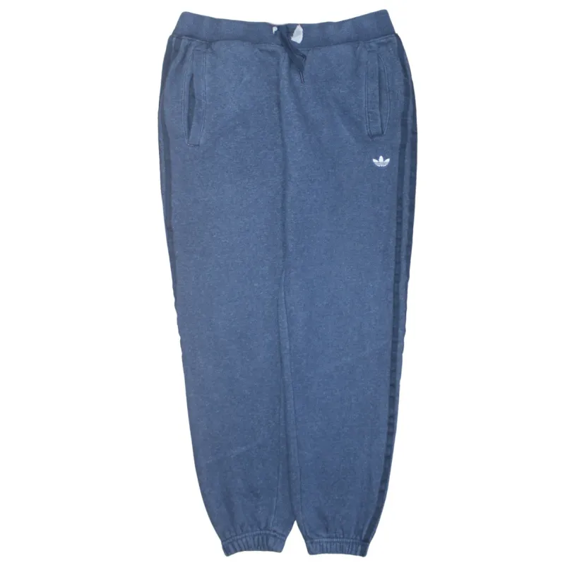 Adidas Blue Joggers Men’s Medium Embroidered Trefoil Logo Three Stripe Fleece Sweatpants sold by Vintage Club