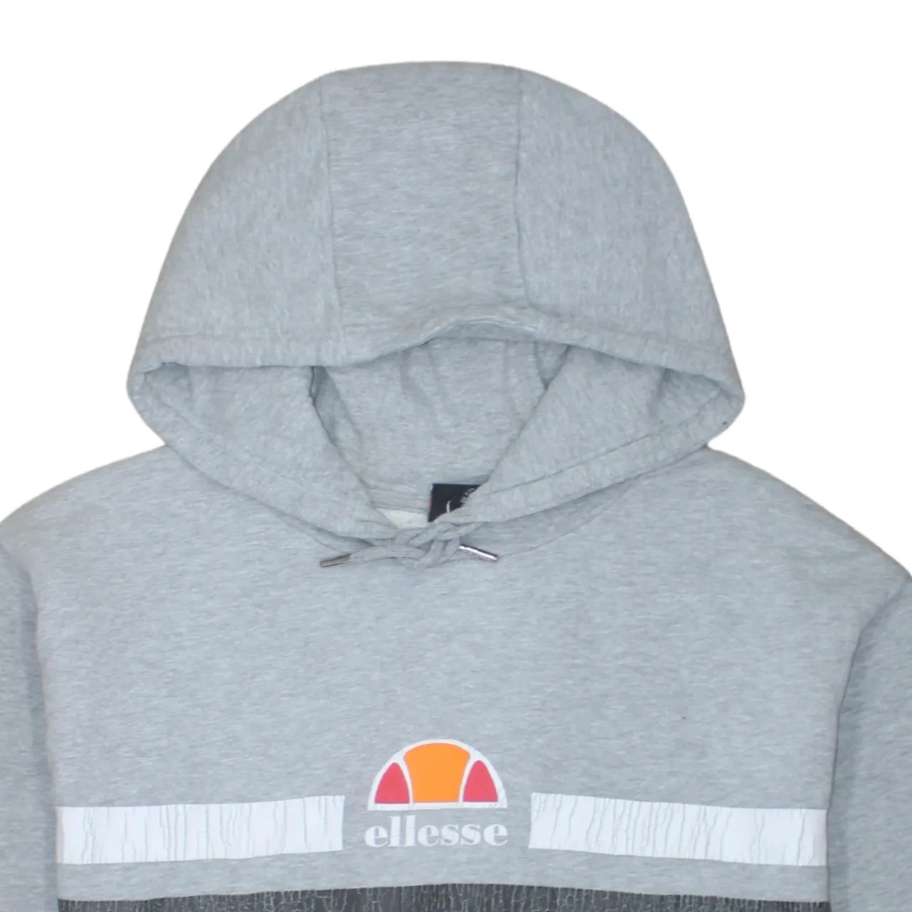 Ellesse Light Grey Hoodie Men's XXLarge Embroidered Chest Logo Front Pocket Pullover Sweatshirt sold by Vintage Club product image thumbnail 3