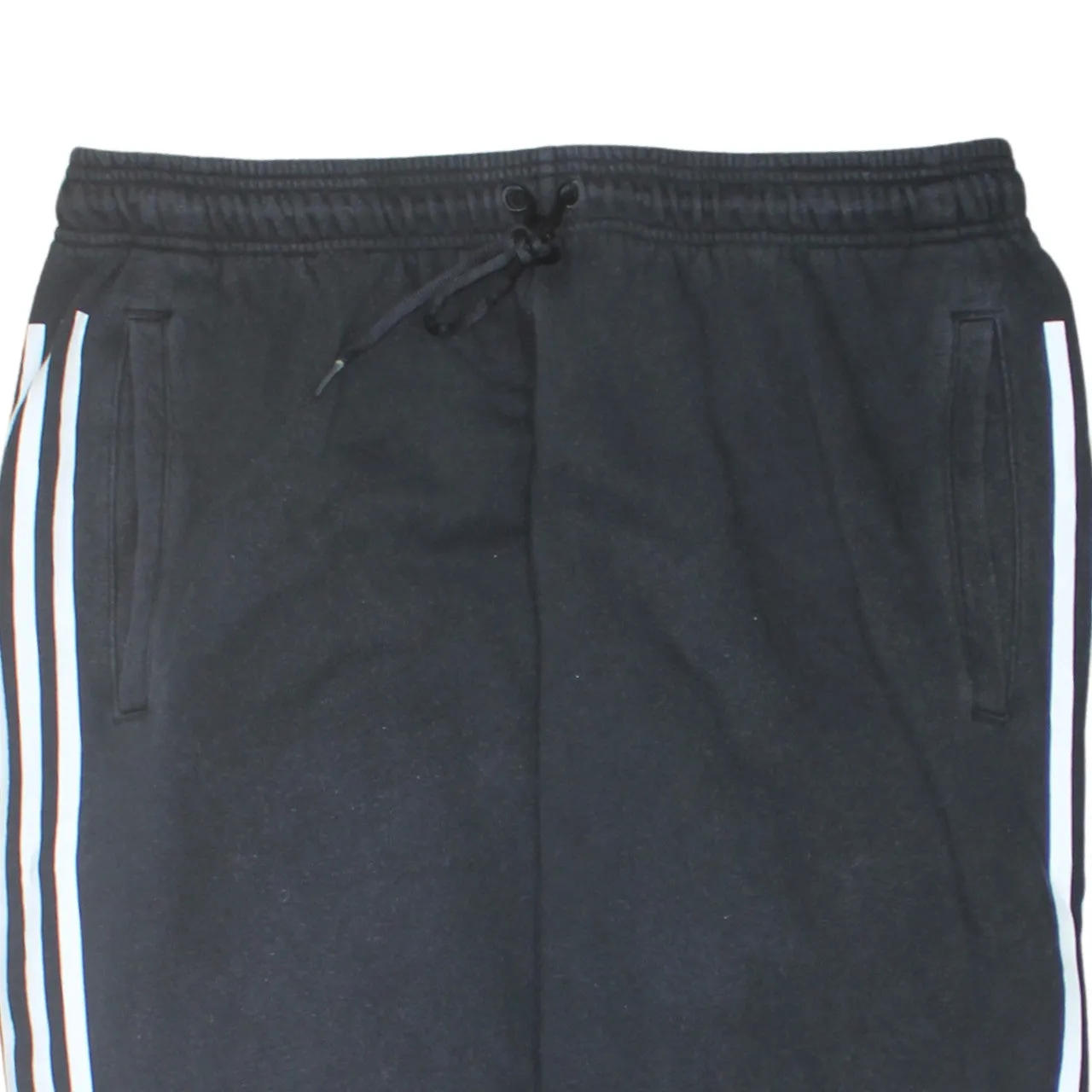 Adidas Black Joggers Men’s XLarge Three Stripe Logo Panelled Cuffed Sweatpants sold by Vintage Club product image thumbnail 3