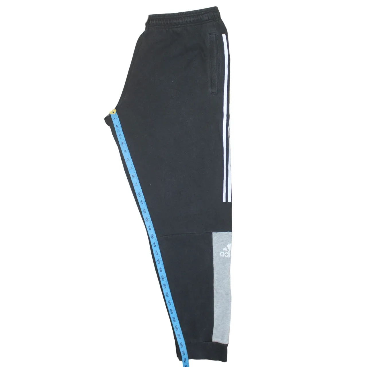 Adidas Black Joggers Men’s XLarge Three Stripe Logo Panelled Cuffed Sweatpants sold by Vintage Club product image thumbnail 5