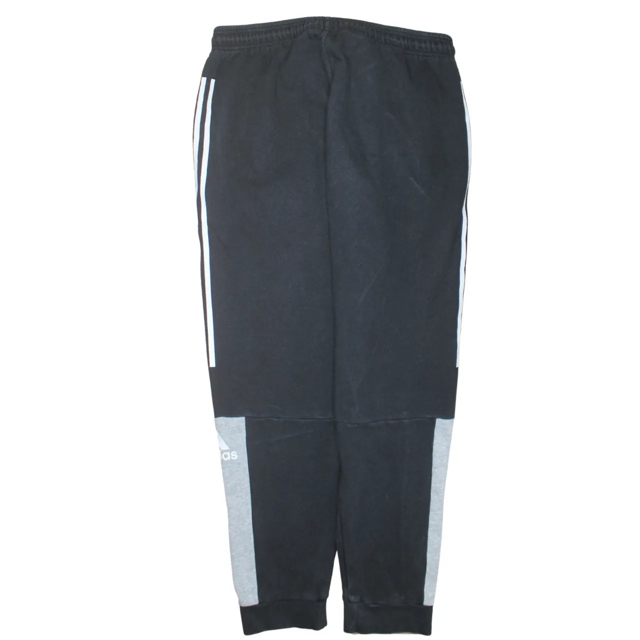 Adidas Black Joggers Men’s XLarge Three Stripe Logo Panelled Cuffed Sweatpants sold by Vintage Club product image thumbnail 2