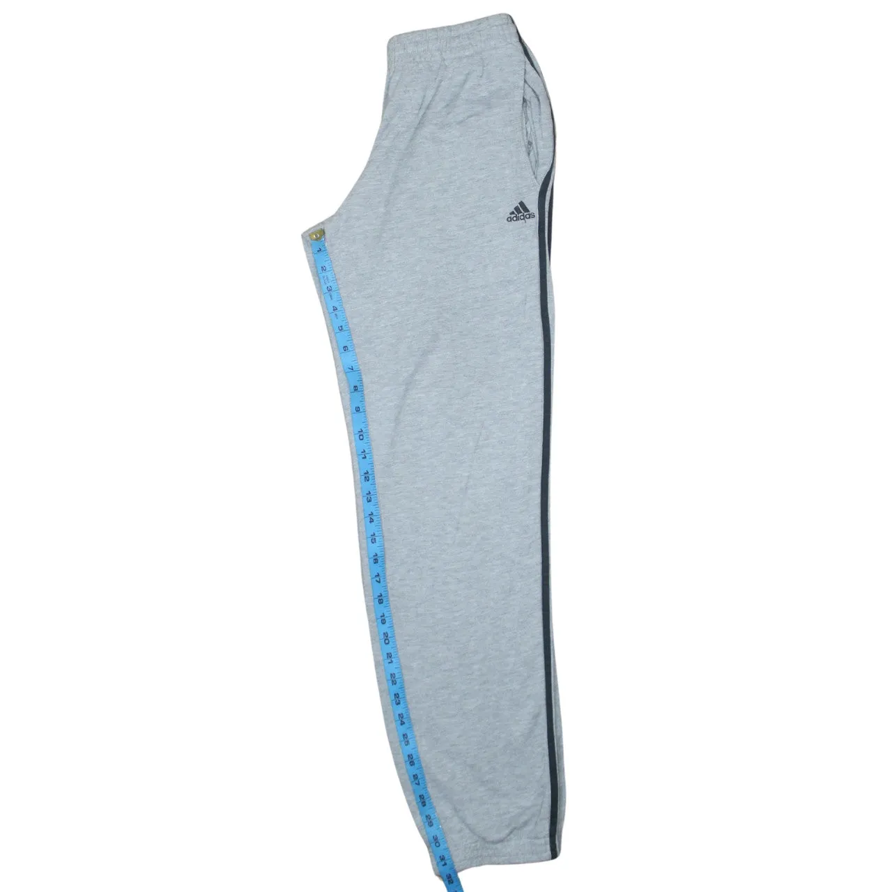 Adidas Light Grey Joggers Men's Small Three Stripe Logo Elastic Waist Track Pants sold by Vintage Club product image thumbnail 5