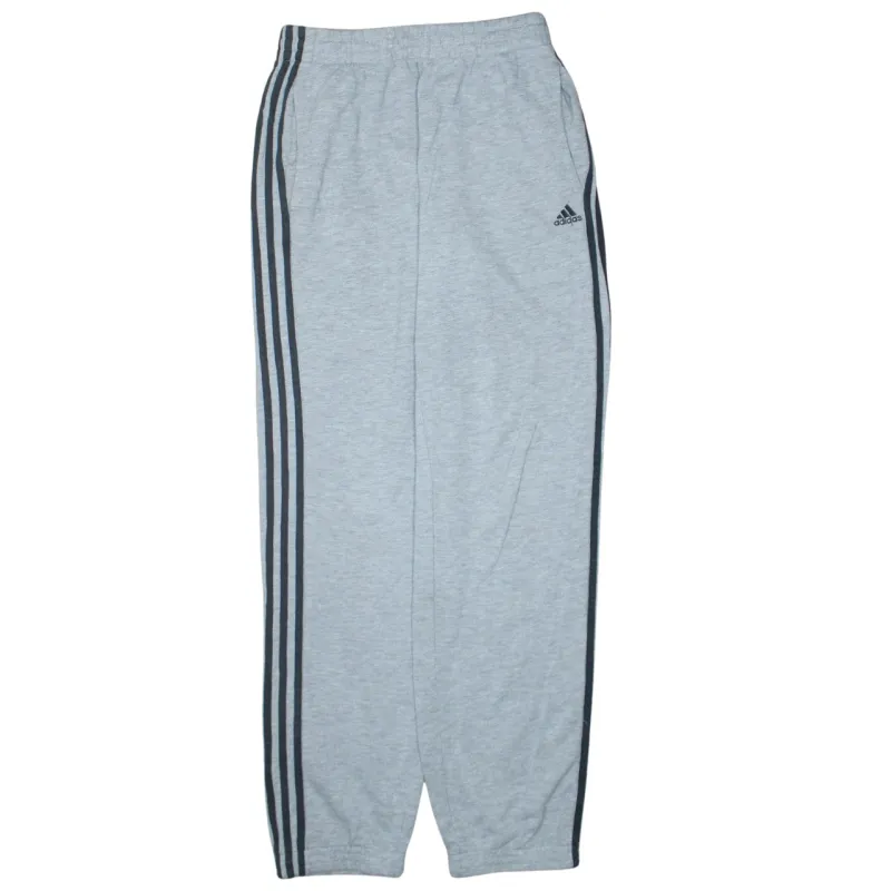 Adidas Light Grey Joggers Men's Small Three Stripe Logo Elastic Waist Track Pants sold by Vintage Club
