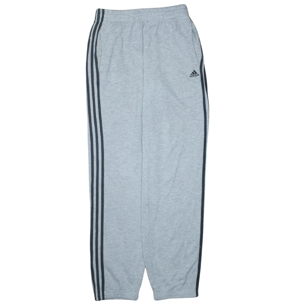 Adidas Light Grey Joggers Men's Small Three Stripe Logo Elastic Waist Track Pants sold by Vintage Club