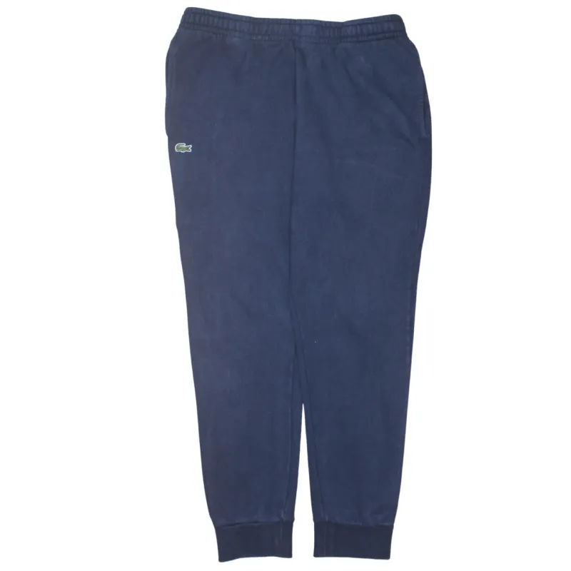 Lacoste Navy Blue Joggers Men’s Medium Embroidered Croc Logo Elastic Waist Cuffed Sweatpants made by Lacoste