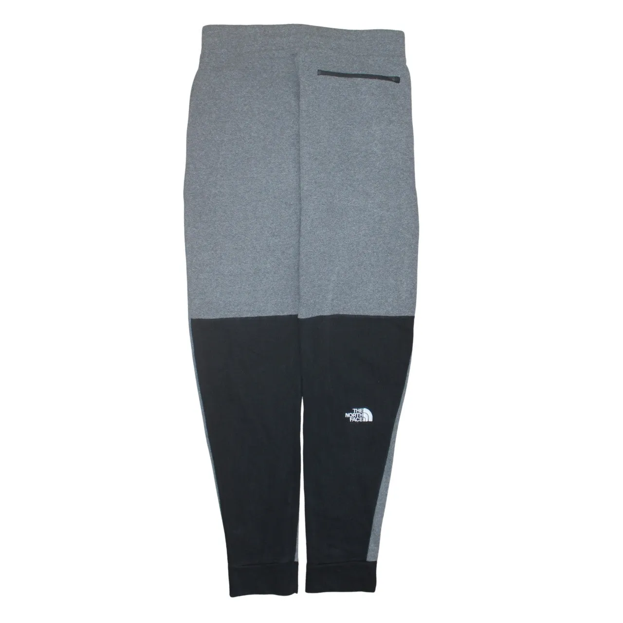 The North Face Grey Joggers Men’s Medium Embroidered Logo Zip Pocket Colour Block Sweatpants sold by Vintage Club product image thumbnail 2