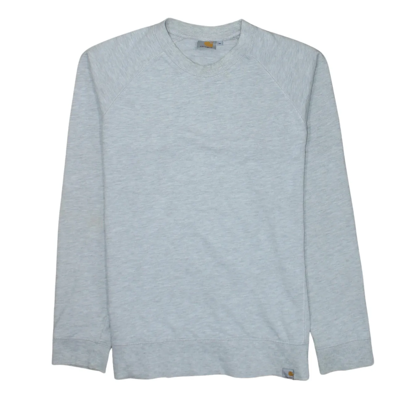 Carhartt Light Grey Sweatshirt Women’s Medium Small Logo Patch Crewneck Pullover Jumper sold by Vintage Club