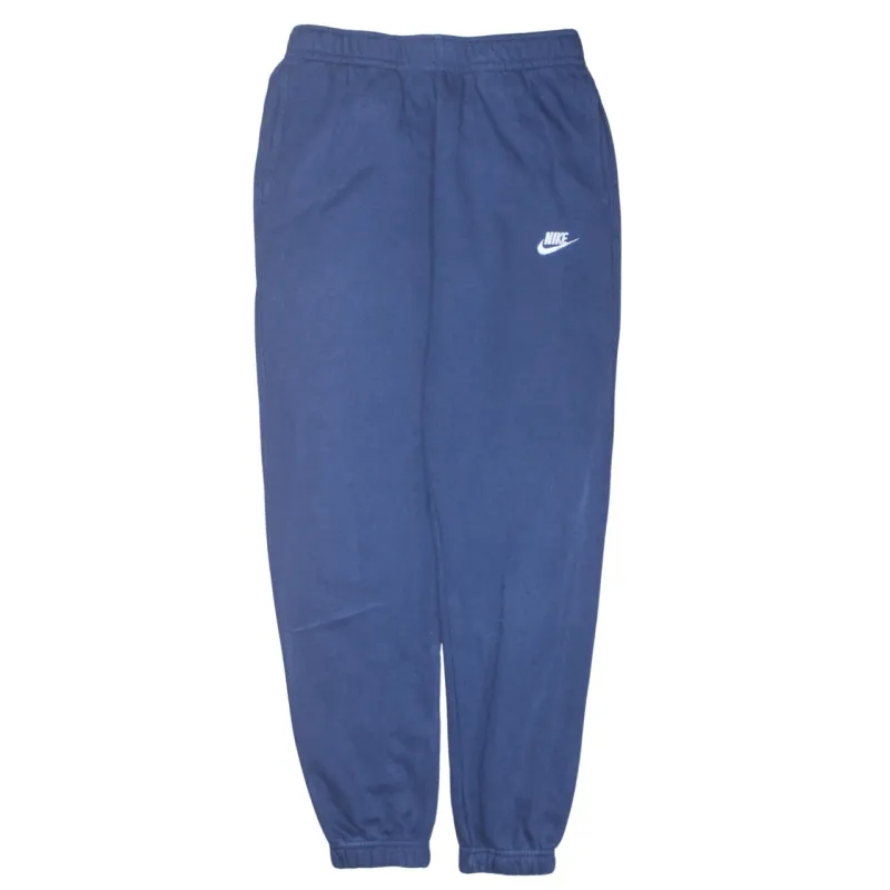 Nike Navy Blue Joggers Sweatpants Men's Small Embroidered Swoosh Elasticated Cuffs Pockets sold by Vintage Club