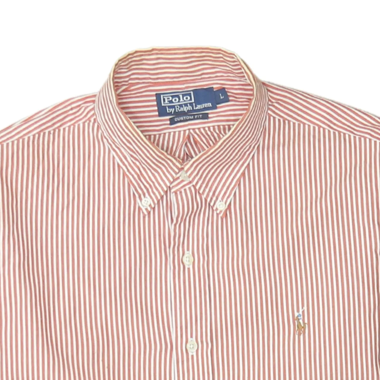 Polo Ralph Lauren Pink Stripe Shirt Men's Large Embroidered Pony Logo Button Up Casual Top sold by Vintage Club product image thumbnail 3