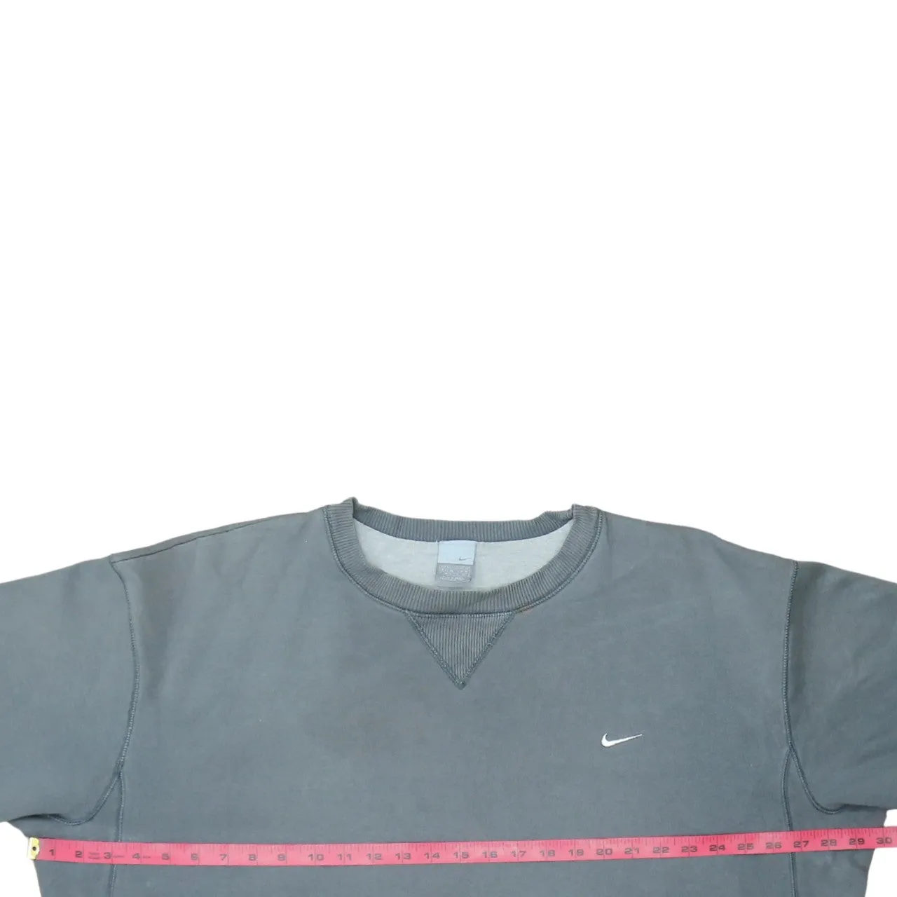 Nike Faded Grey Sweatshirt Men’s XXLarge Small Embroidered Swoosh Crewneck Pullover sold by Vintage Club product image thumbnail 5