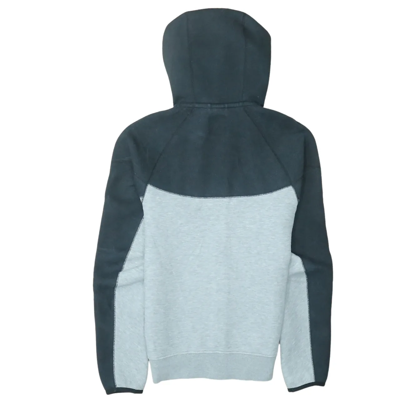 Nike Black Grey Hoodie Men’s XSmall Full Zip Colour Block Embroidered Logo Pockets sold by Vintage Club product image thumbnail 2