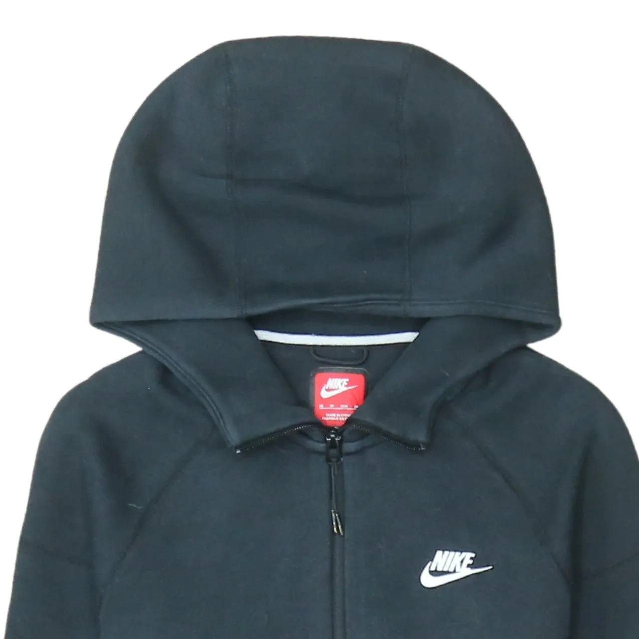 Nike Black Grey Hoodie Men’s XSmall Full Zip Colour Block Embroidered Logo Pockets sold by Vintage Club product image thumbnail 3