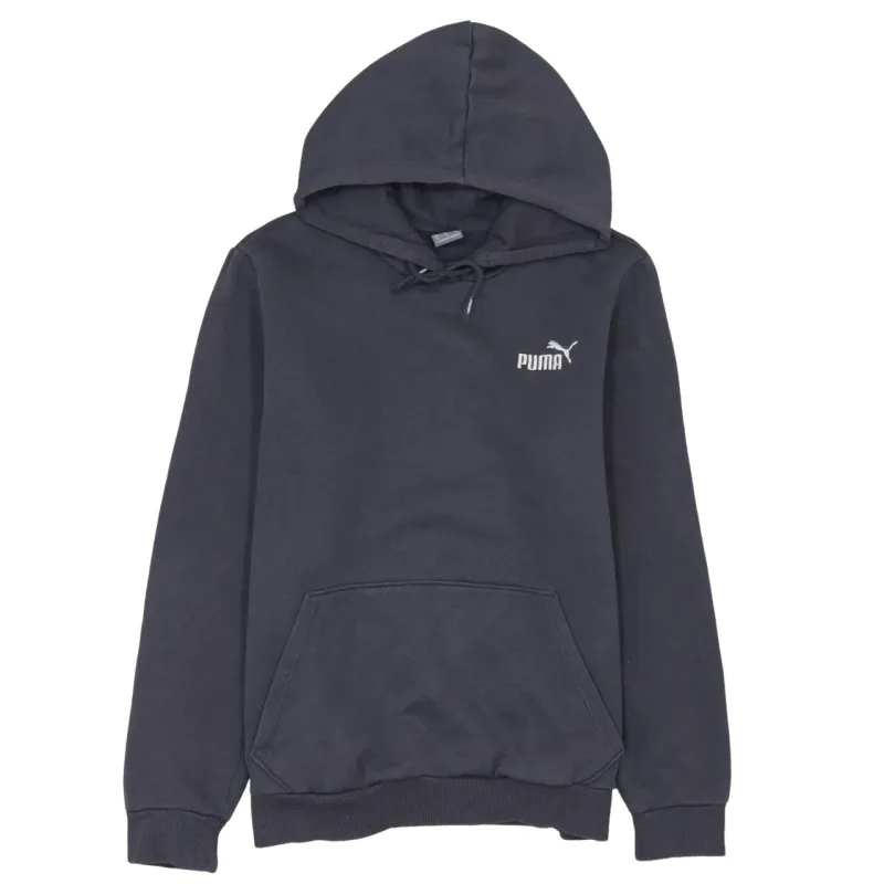 Puma Dark Grey Hoodie Men's Medium Embroidered Chest Logo Front Pocket Pullover Sweatshirt sold by Vintage Club