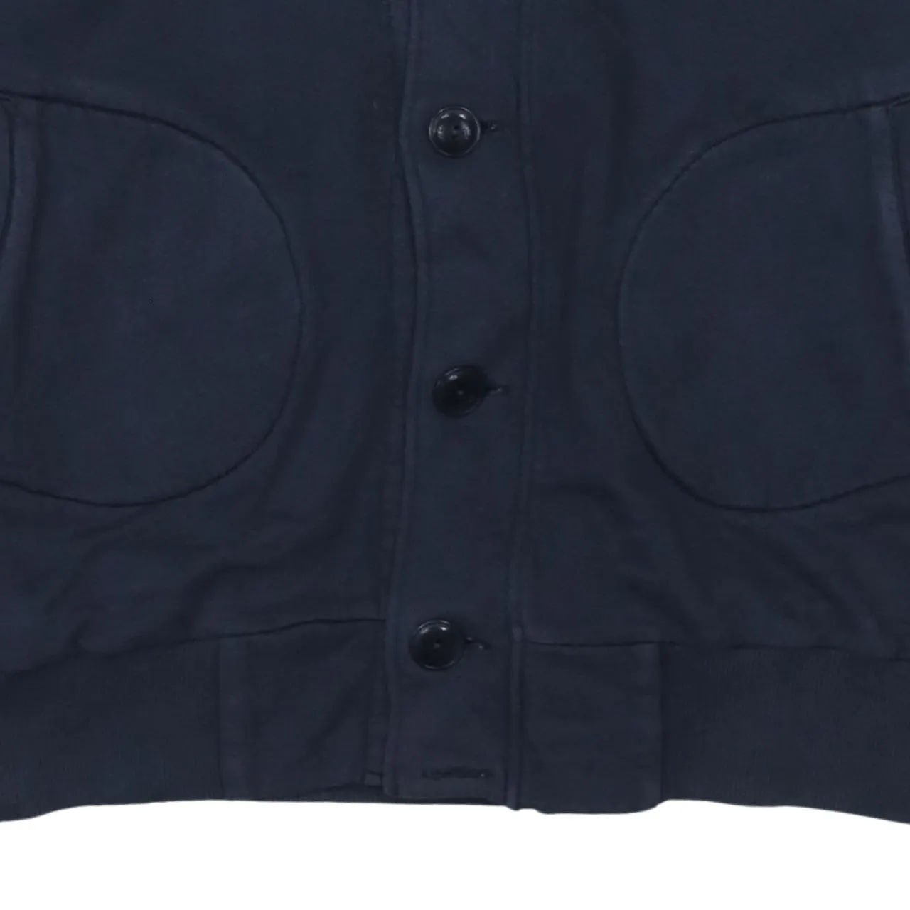 Fred Perry Navy Blue Sweatshirt Women's Large Button Front Embroidered Logo Pockets Jacket Top sold by Vintage Club product image thumbnail 4