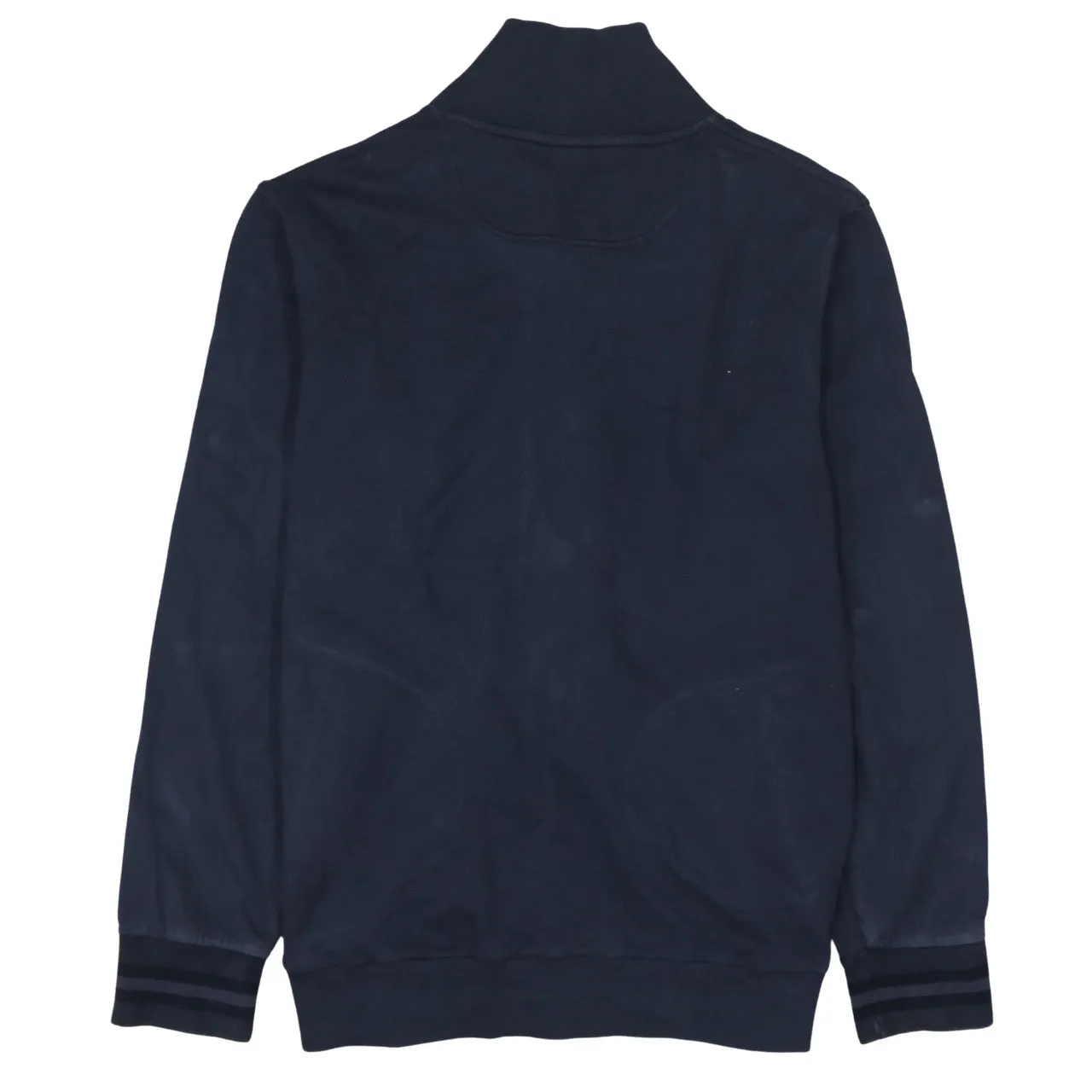 Fred Perry Navy Blue Sweatshirt Women's Large Button Front Embroidered Logo Pockets Jacket Top sold by Vintage Club product image thumbnail 2