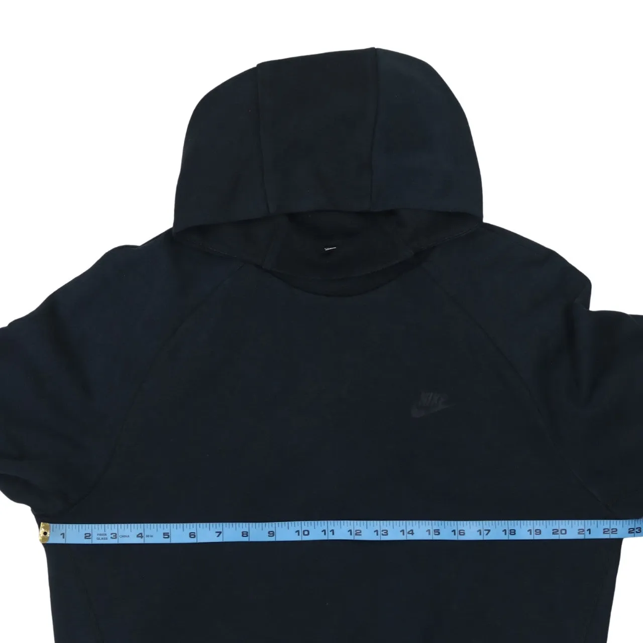 Nike Black Hoodie Women’s Large Minimal Embroidered Swoosh Pullover Sweatshirt sold by Vintage Club product image thumbnail 5