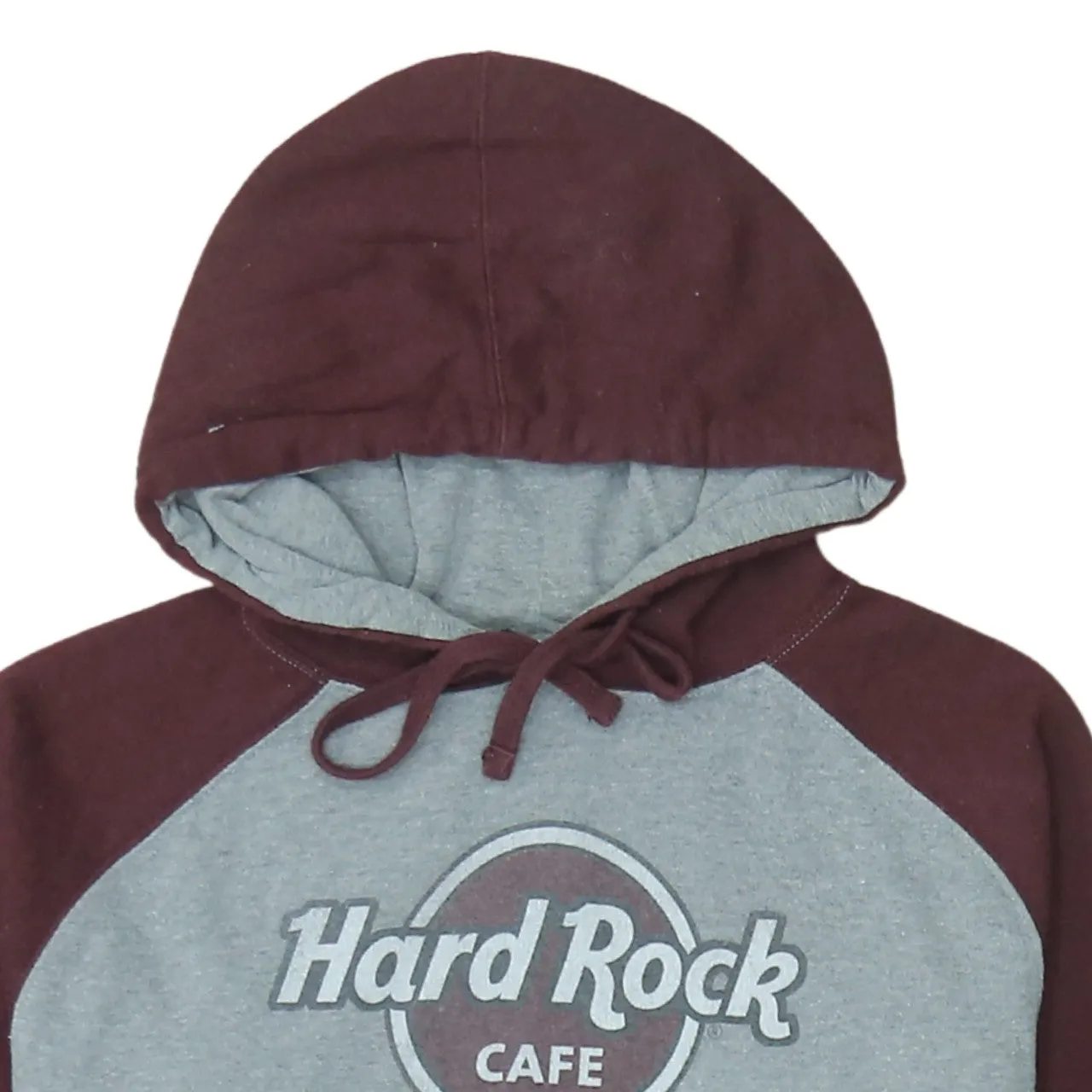 Hard Rock Cafe Grey Burgundy Hoodie Men's Small Printed Orlando Logo Pullover Sweatshirt sold by Vintage Club product image thumbnail 3