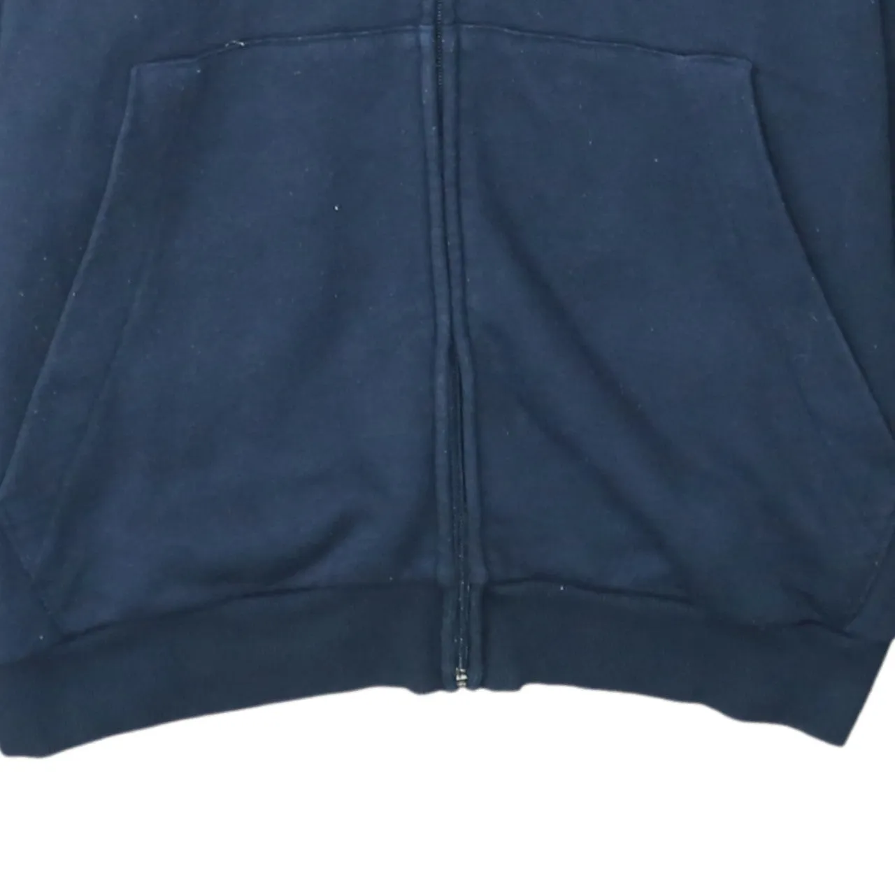 Adidas Navy Blue Hoodie Men's Large Full Zip Embroidered Logo Three Stripe Sleeves Sweatshirt sold by Vintage Club product image thumbnail 4