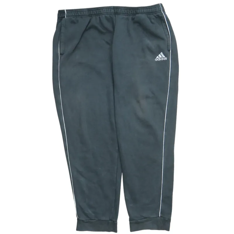 Adidas Black Joggers Women’s XXXLarge Embroidered Logo Elastic Waist Piped Cuff Sweatpants sold by Vintage Club