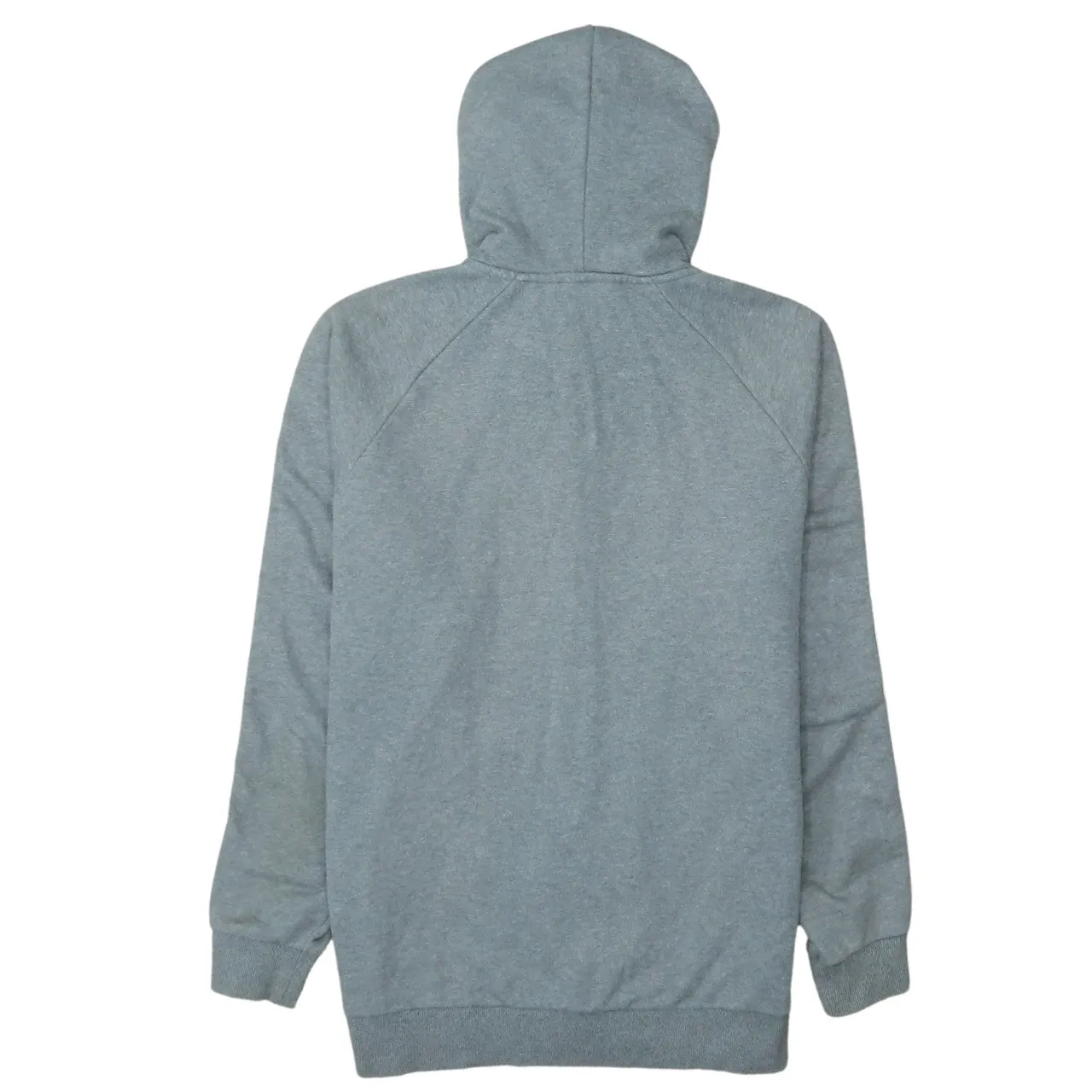 Adidas Grey Full Zip Hoodie Women’s Large Trefoil Printed Logo Three Stripe Sleeves Sweatshirt sold by Vintage Club product image thumbnail 2