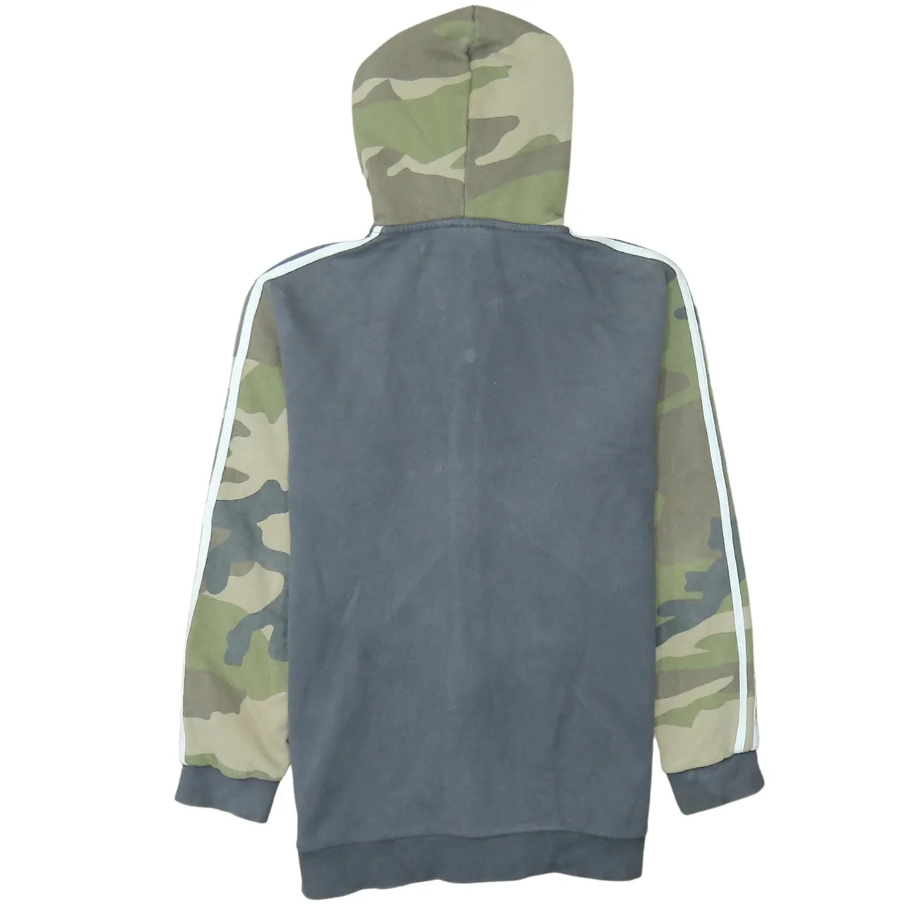 Adidas Grey Camo Full Zip Hoodie Men's Medium Trefoil Embroidered Logo Three Stripe Top sold by Vintage Club product image thumbnail 2