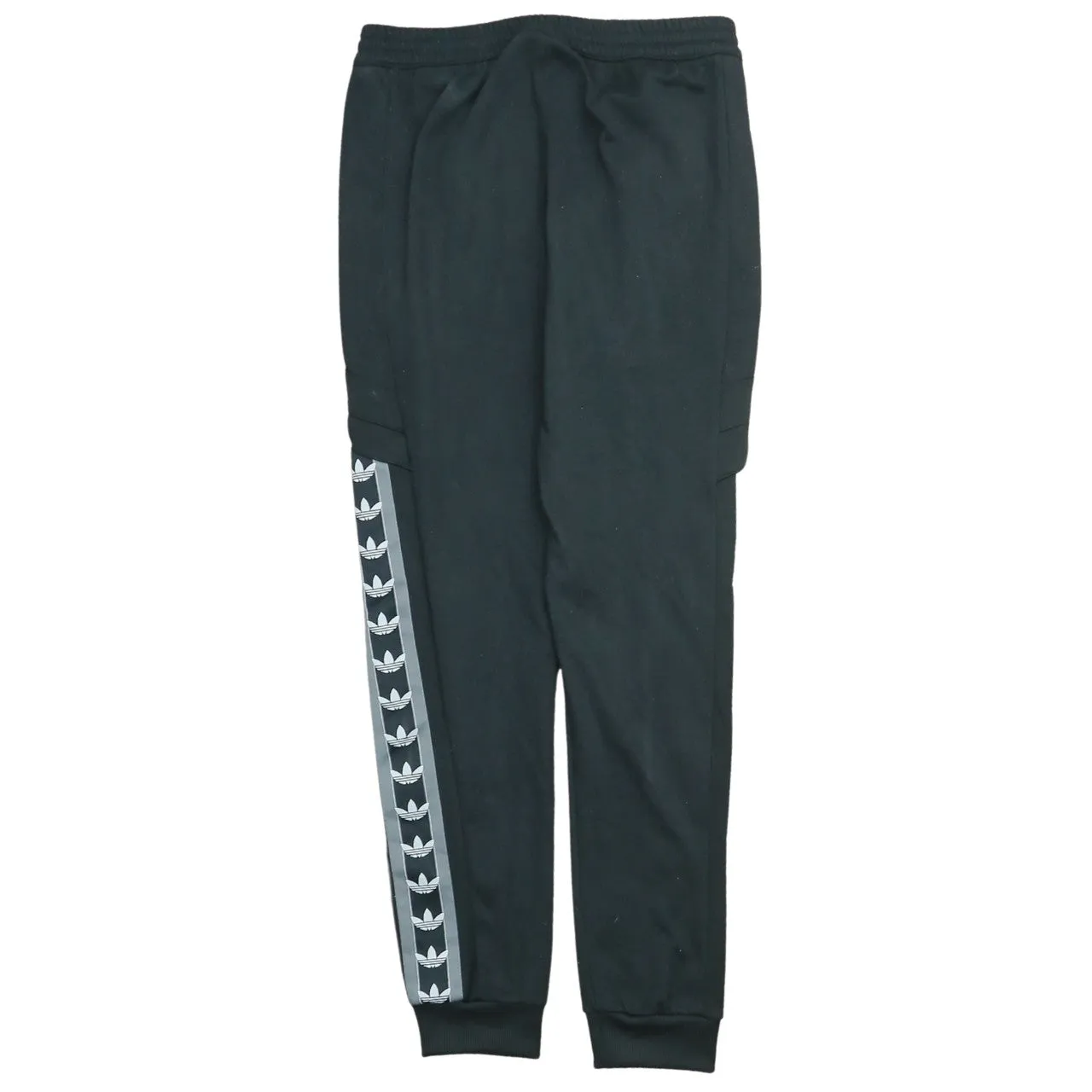 Adidas Black Joggers Men’s Medium Trefoil Tape Side Stripe Embroidered Logo Sweatpants sold by Vintage Club product image thumbnail 2