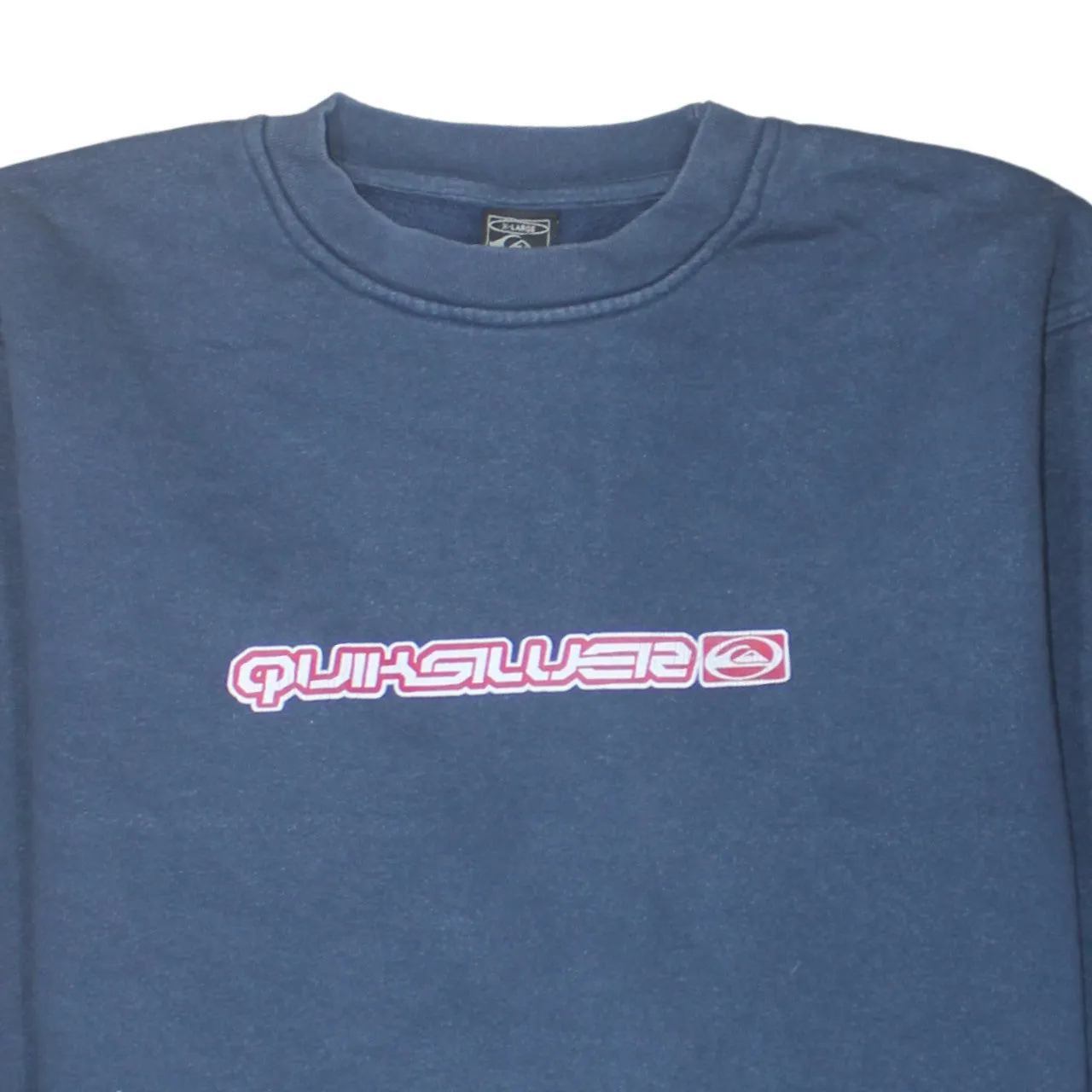 Quiksilver Navy Blue Sweatshirt Men's XLarge Printed Logo Surf Graphic Pullover Jumper sold by Vintage Club product image thumbnail 3