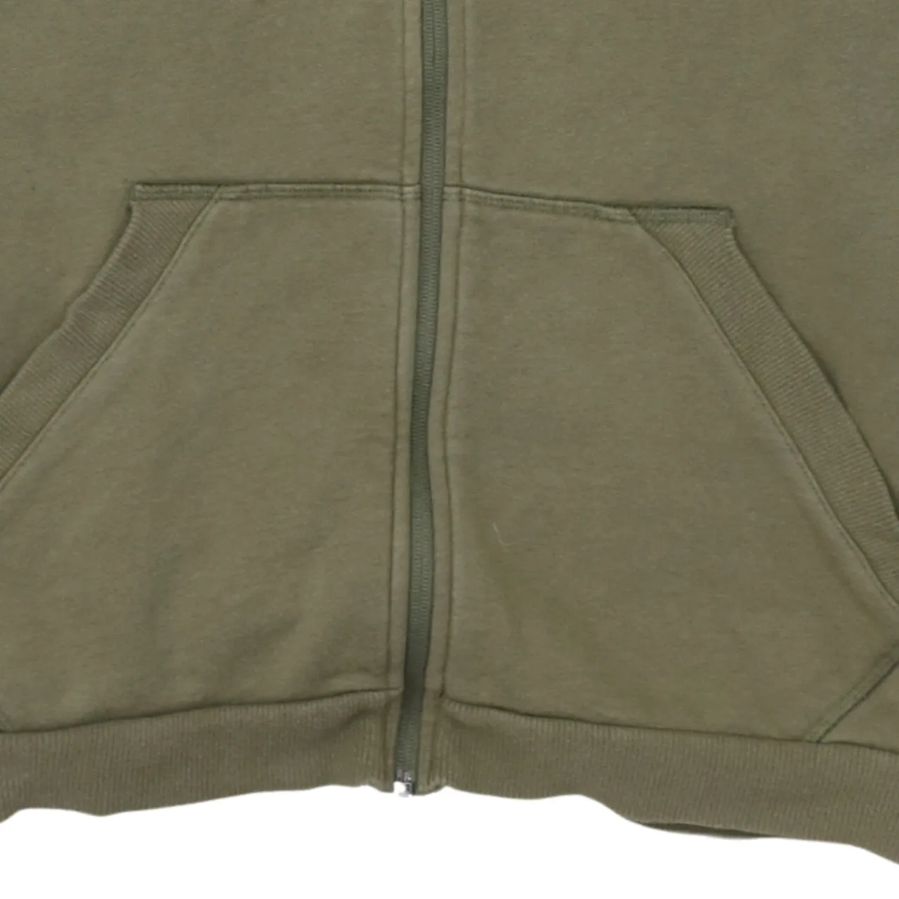 Puma Khaki Green Track Jacket Men's Medium White Stripe Sleeves Printed Logo Zip Sweatshirt sold by Vintage Club product image thumbnail 4