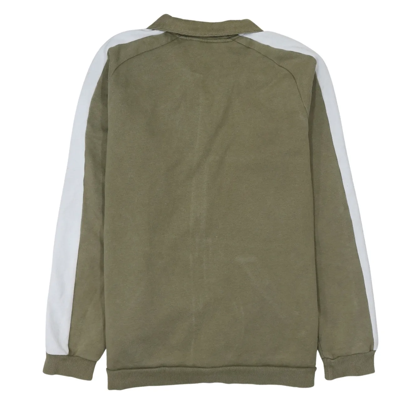 Puma Khaki Green Track Jacket Men's Medium White Stripe Sleeves Printed Logo Zip Sweatshirt sold by Vintage Club product image thumbnail 2