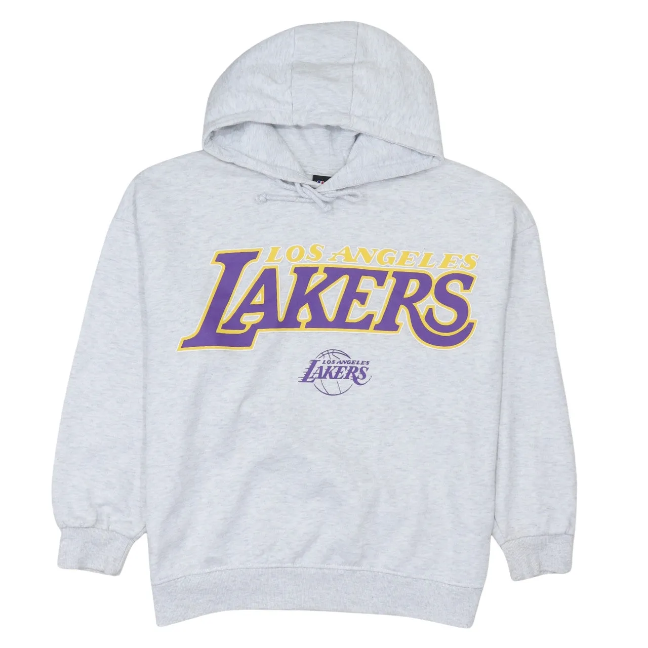 Primark Light Grey Hoodie Women’s Small Los Angeles Lakers Printed Logo Fleece Pullover sold by Vintage Club