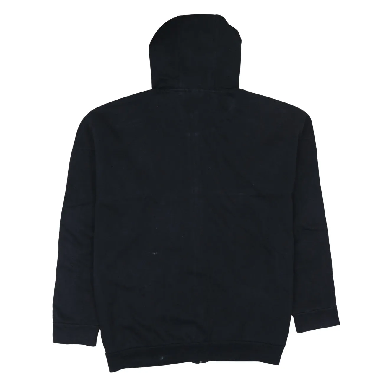 Adidas Black Hoodie Women’s XLarge Full Zip Three Stripe Sleeves Embossed Logo Sweatshirt sold by Vintage Club product image thumbnail 2