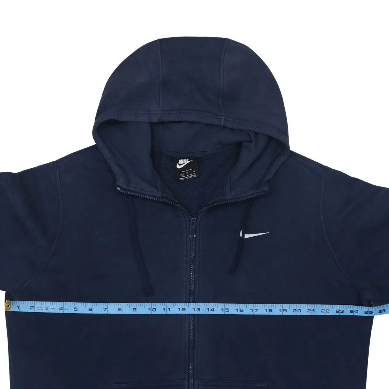 Nike Navy Blue Full Zip Hoodie Men's XLarge Embroidered Swoosh Split Pocket Fleece Top sold by Vintage Club product image thumbnail 5