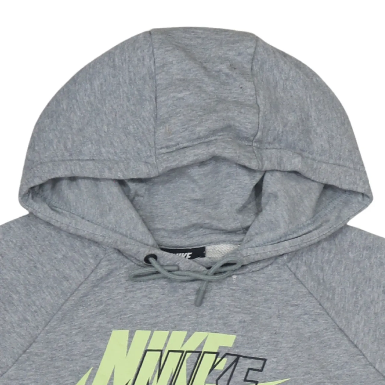 Nike Grey Hoodie Women’s Medium Printed Logo Front Pocket Pullover Sweatshirt sold by Vintage Club product image thumbnail 3