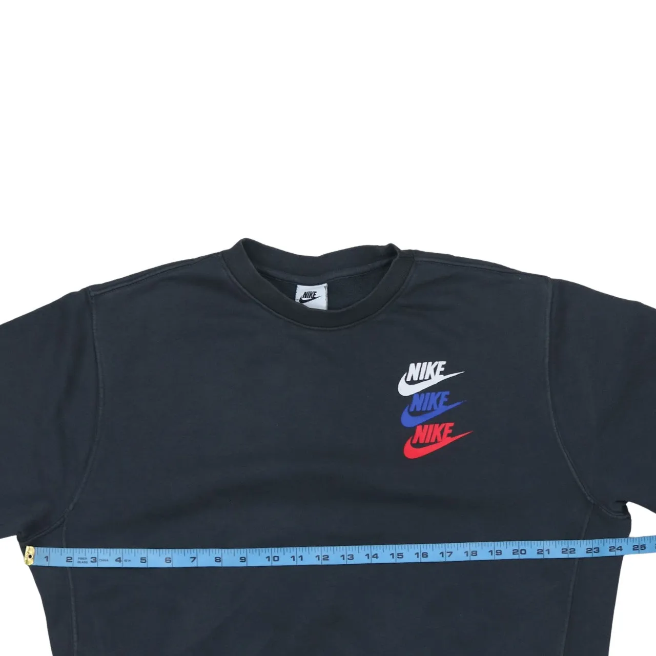 Nike Black Sweatshirt Men's Medium Printed Multi Logo Front Back Crewneck Pullover Top sold by Vintage Club product image thumbnail 5