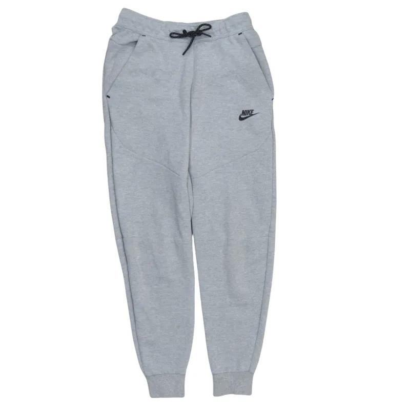 Nike Grey Joggers Men’s XSmall Embroidered Swoosh Cuffed Hem Zip Pocket Sweatpants sold by Vintage Club