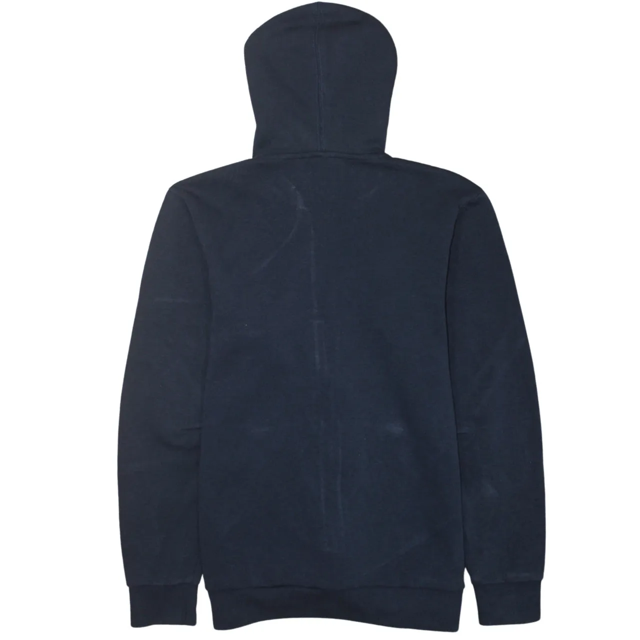 Adidas Navy Blue Hoodie Women’s Medium Full Zip Printed Logo Split Pocket Sweatshirt sold by Vintage Club product image thumbnail 2