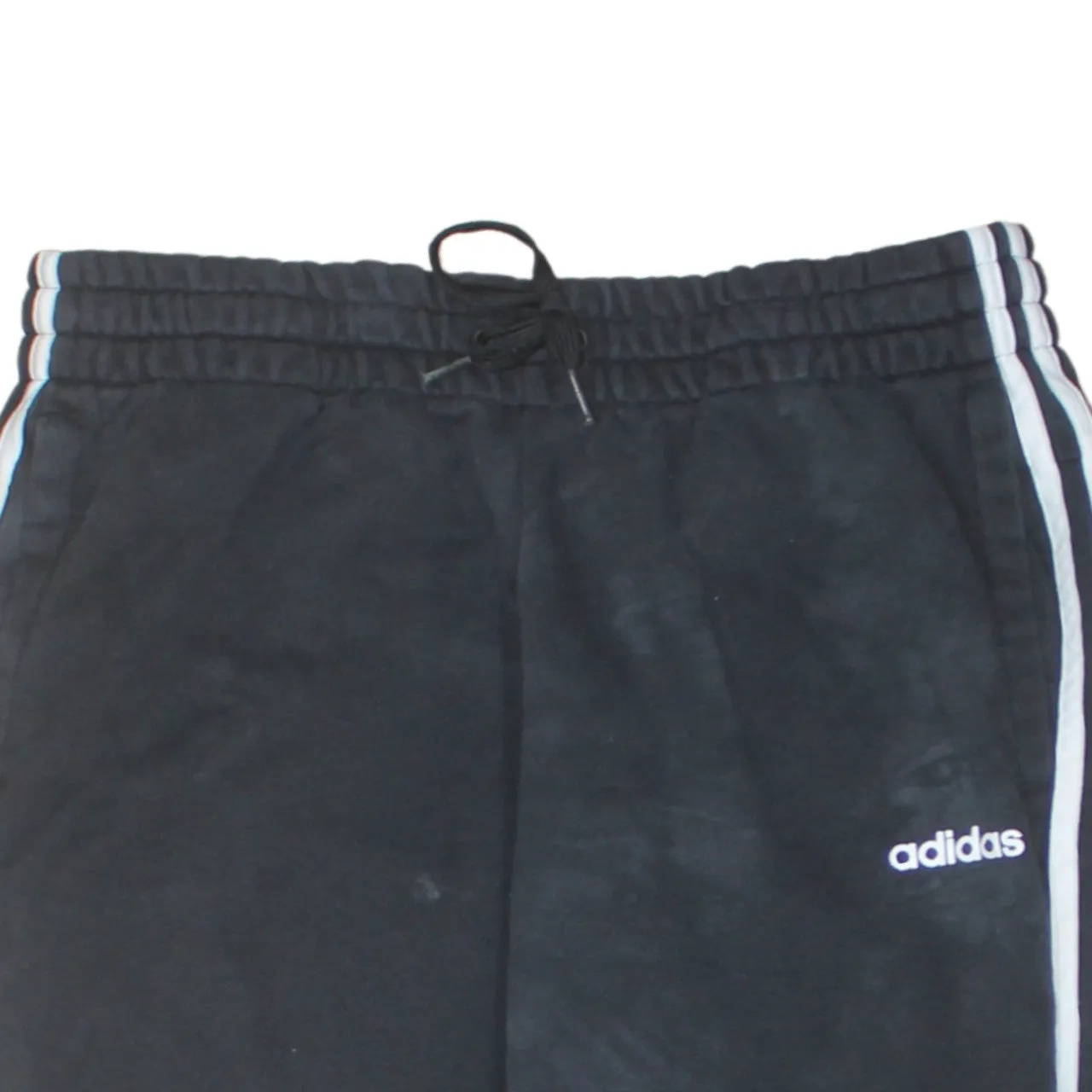 Adidas Black Joggers Women’s Large Embroidered Logo Three Stripe Sides Cuffed Sweatpants sold by Vintage Club product image thumbnail 3