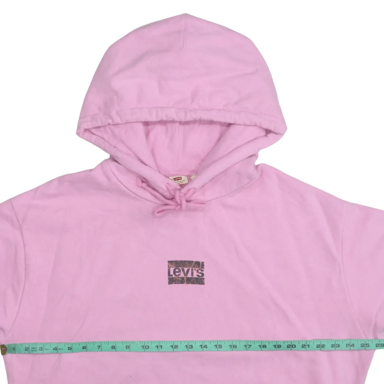 Levi's Pink Hoodie Men's XLarge Printed Chest Logo Drawstring Hood Front Pocket Sweatshirt sold by Vintage Club product image thumbnail 5