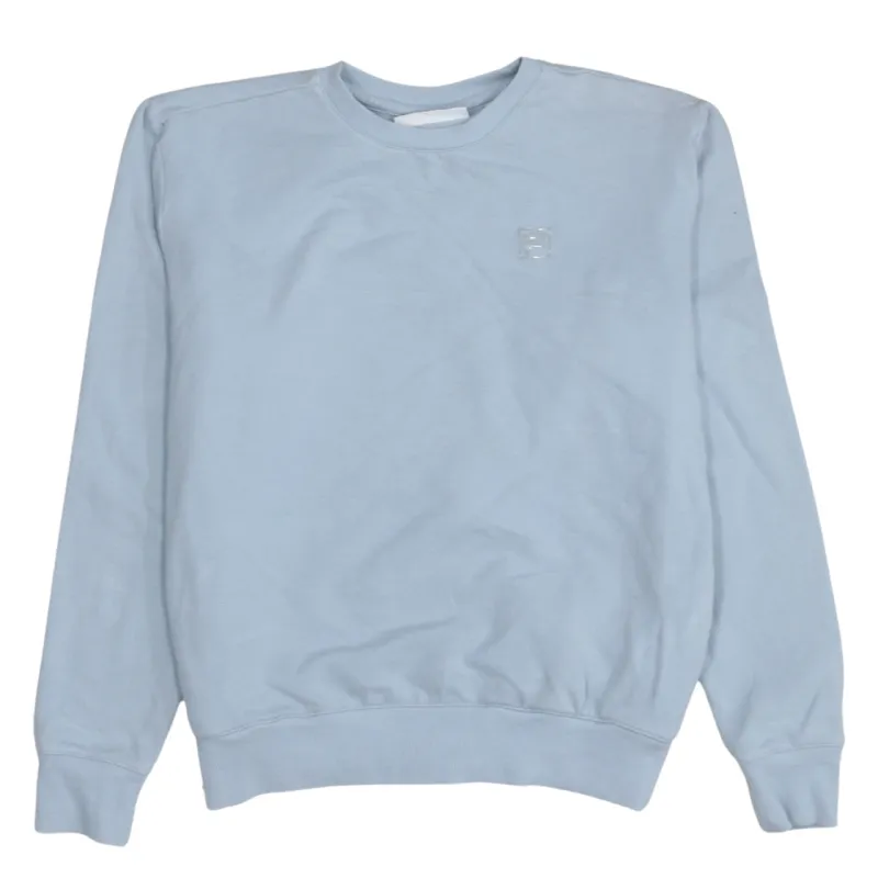 Fila Light Blue Sweatshirt Men's Medium Small Chest Logo Ribbed Cuffs Pullover Top made by Fila