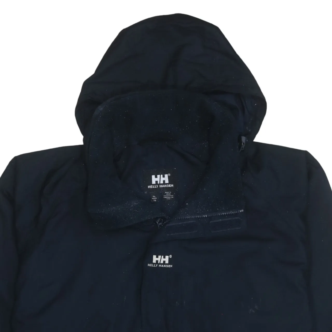 Helly Hansen Navy Blue Hooded Jacket Men's XLarge Embroidered HH Logo Zip Pockets Windbreaker sold by Vintage Club product image thumbnail 3