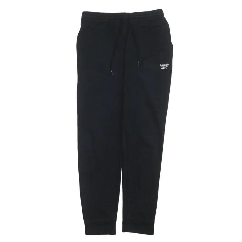 Reebok Black Joggers Men’s Small Embroidered Logo Drawstring Waist Cuffed Sweatpants sold by Vintage Club