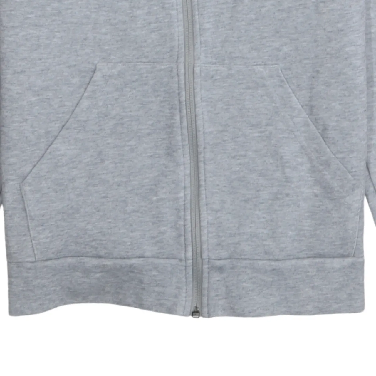 Adidas Grey Zip Hoodie Women’s Large Pink Three Stripe Sleeves Printed Logo Sweatshirt sold by Vintage Club product image thumbnail 4