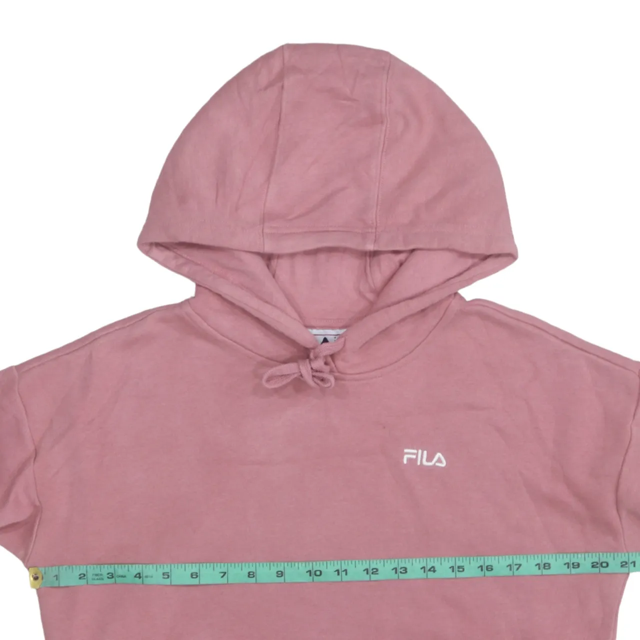 Fila Pink Hoodie Men’s Small Embroidered Chest Logo Drawstring Hood Front Pocket Sweatshirt sold by Vintage Club product image thumbnail 5