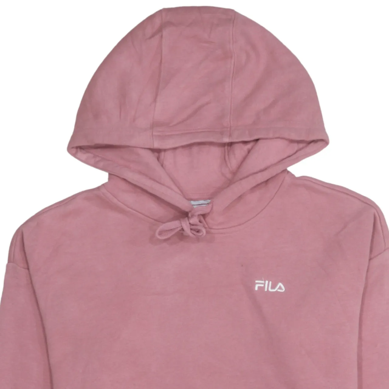 Fila Pink Hoodie Men’s Small Embroidered Chest Logo Drawstring Hood Front Pocket Sweatshirt sold by Vintage Club product image thumbnail 3