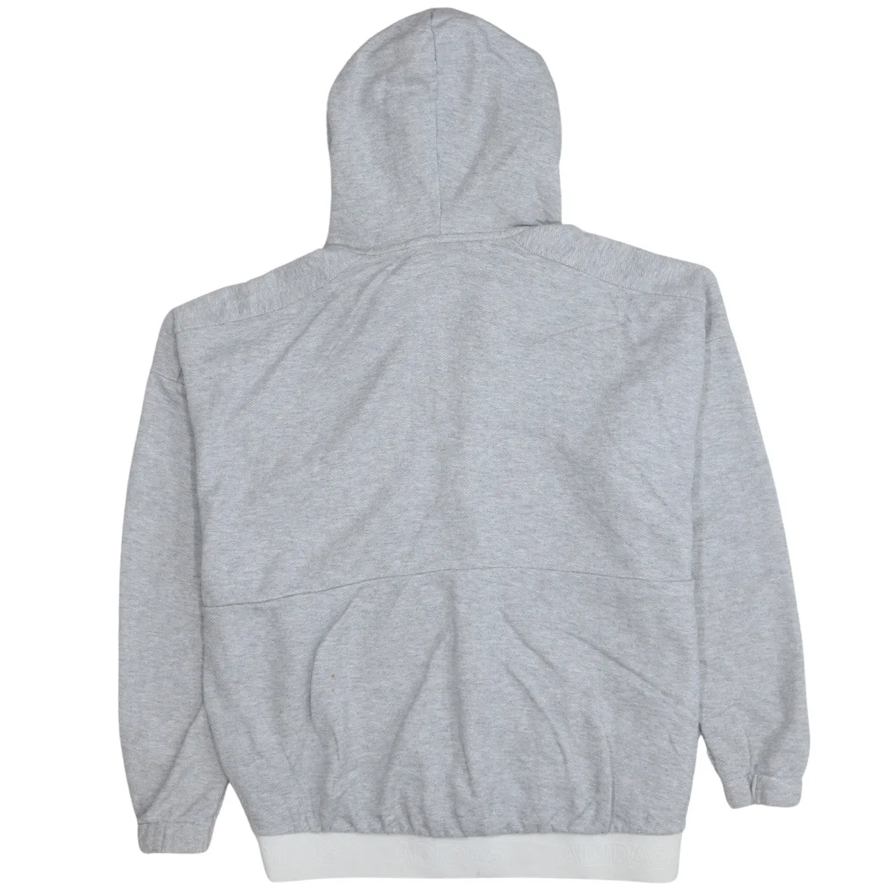 Adidas Light Grey Full Zip Hoodie Women’s XLarge Printed Sleeve Logo Casual Sweatshirt sold by Vintage Club product image thumbnail 2