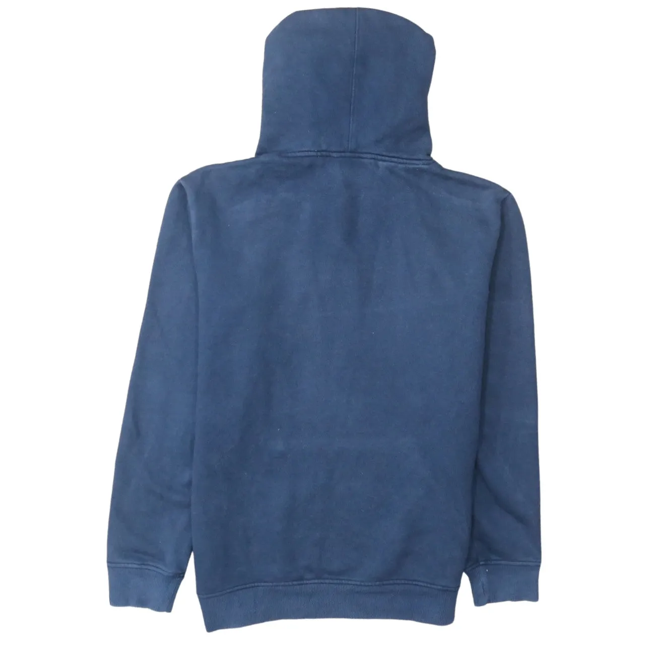 Adidas Navy Blue Hoodie Women's Medium Trefoil Printed Logo Front Pocket Pullover Sweatshirt sold by Vintage Club product image thumbnail 2