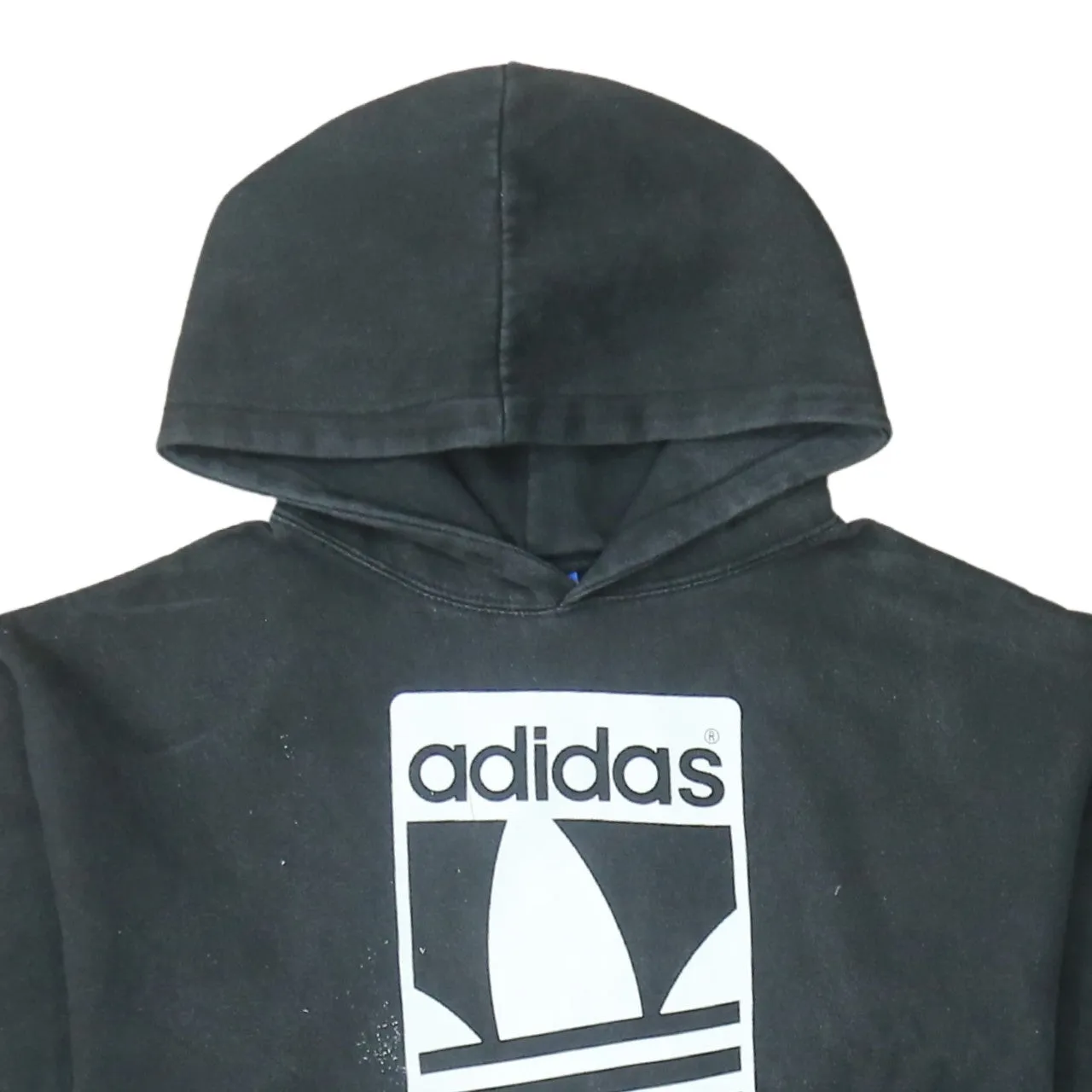 Adidas Black Hoodie Women’s XLarge Printed Trefoil Logo Front Sleeve Pullover Sweatshirt sold by Vintage Club product image thumbnail 3