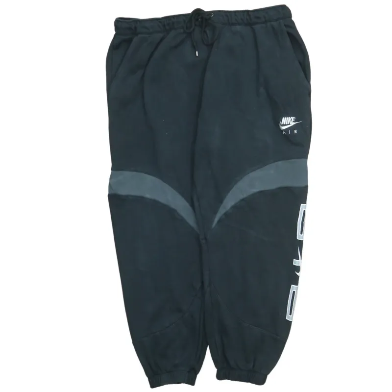 Nike Black Joggers Sweatpants Men's XLarge Nike Air Logo Panelled Elastic Cuff Trousers made by Nike